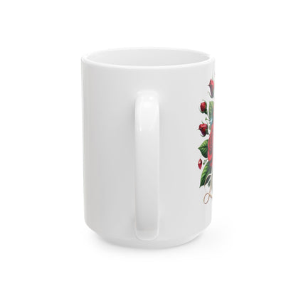 Love You Forever Couple Heart Ceramic Mug, Personalized Be My Valentine Gift, Coffee Mug for Her or Him, Valentine's Day, 11oz, 15oz